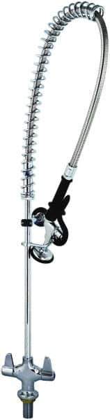 T&S Brass - Riser with Spring Guide, 2 Way Design, Wall Mount, Pre Rinse Faucet Assembly - Lever Handle - Eagle Tool & Supply