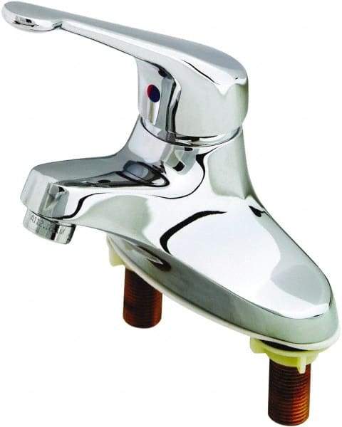 T&S Brass - Multi Position Handle, Deck Mounted Bathroom Faucet - One Handle, No Drain, Standard Spout - Eagle Tool & Supply