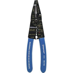 Imperial - 10 to 22 AWG Capacity Wire Stripper/Cutter/Crimper - 8-1/4" OAL, Hardened Steel with Cushion Grip Handle - Eagle Tool & Supply