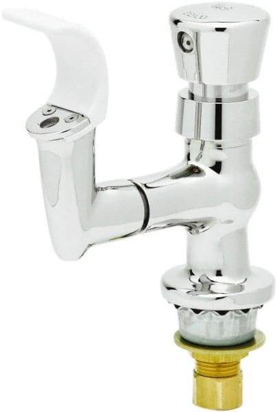 T&S Brass - Faucet Mount, Single Hole Deck Mounted Single Hole Faucet - Water Bubbler, Push Button Handle, Integral Spout, No Drain - Eagle Tool & Supply