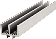 80/20 Inc. - 2 Panel, 0 to 19.05" Wide Door, Clear Anodized Aluminum Lower Door Track - 7.14mm Door Thickness - Eagle Tool & Supply