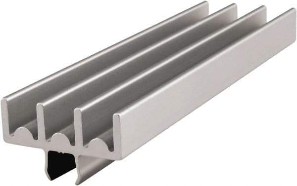 80/20 Inc. - 3 Panel, 0 to 28.58" Wide Door, Clear Anodized Aluminum Lower Door Track - 6.99mm Door Thickness - Eagle Tool & Supply