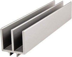 80/20 Inc. - 2 Panel, 0 to 19.05" Wide Door, Clear Anodized Aluminum Upper Door Track - 7.14mm Door Thickness - Eagle Tool & Supply