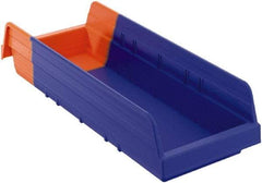 Akro-Mils - 17-7/8" Deep, Blue/Orange Hopper Shelf Bin - 4" High x 6-5/8" Wide x 17-7/8" Long - Eagle Tool & Supply