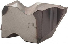 Kennametal - 2047NG K Grade KCU25, 1.19mm Cutting Width Carbide Grooving Insert - 1.27mm Max Depth of Cut, Right Hand, 0.09mm Corner Radius, AlTiN Finish - Eagle Tool & Supply