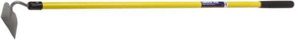 Ability One - 5-1/4" High x 6" Wide Round Steel Hoe - 67" Long Fiberglass Straight Handle - Eagle Tool & Supply