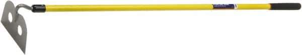 Ability One - 7" High x 10" Wide Round Steel Hoe - 62" Long Fiberglass Straight Handle - Eagle Tool & Supply