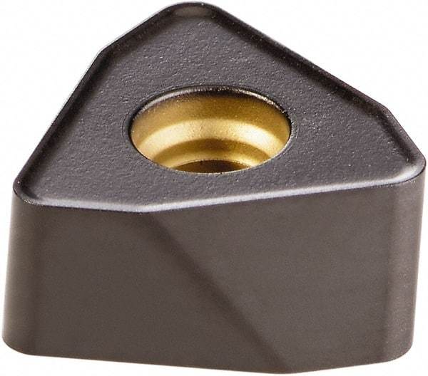 Kennametal - WOEJ090512 Grade KCPK30 Carbide Milling Insert - TiN/TiCN/Al2O3 Finish, 0.213" Thick, 0.35" Inscribed Circle, 1.22mm Corner Radius - Eagle Tool & Supply