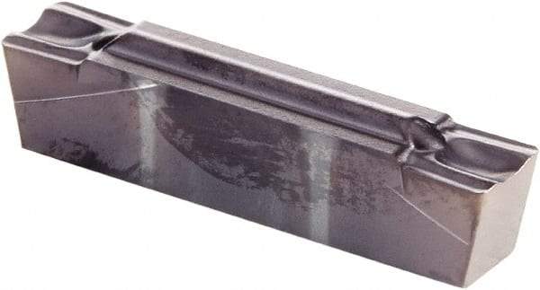Kennametal - 0400G GMP Grade KCU25, 4mm Cutting Width Carbide Grooving Insert - 3.51mm Max Depth of Cut, Neutral, 0.41mm Corner Radius, AlTiN Finish - Eagle Tool & Supply