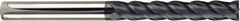 SGS - 18mm, 75mm LOC, 18mm Shank Diam, 150mm OAL, 4 Flute, Solid Carbide Square End Mill - Single End, AlTiN Finish, Spiral Flute, Variable° Helix, Centercutting, Right Hand Cut, Right Hand Flute, Series 7MS - Eagle Tool & Supply