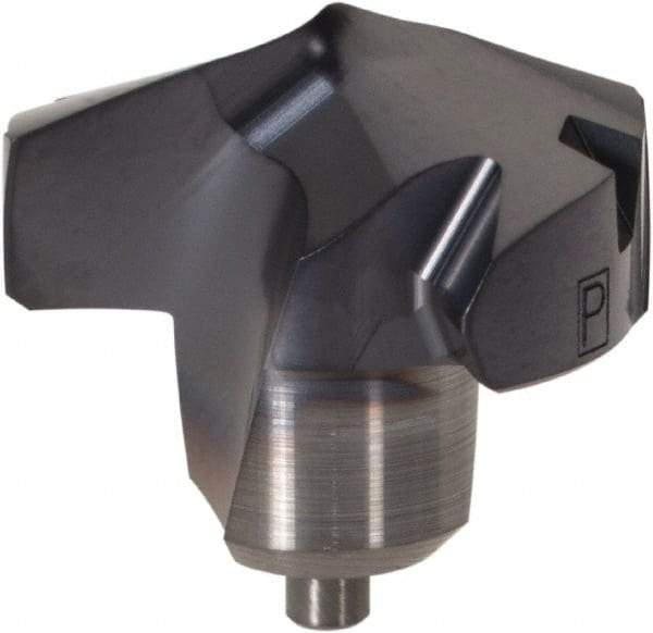 Kennametal - Series KenTIP, 14.3mm Diam Grade KCP15 140° Replaceable Drill Tip - Carbide, AlTiN Finish, R Seat Size - Eagle Tool & Supply