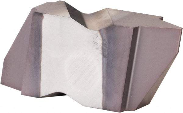 Kennametal - 4NV Grade KCU25, 0.1181" Cutting Width Carbide Grooving Insert - 5.11mm Max Depth of Cut, Right Hand, 0.32mm Corner Radius, AlTiN Finish - Eagle Tool & Supply