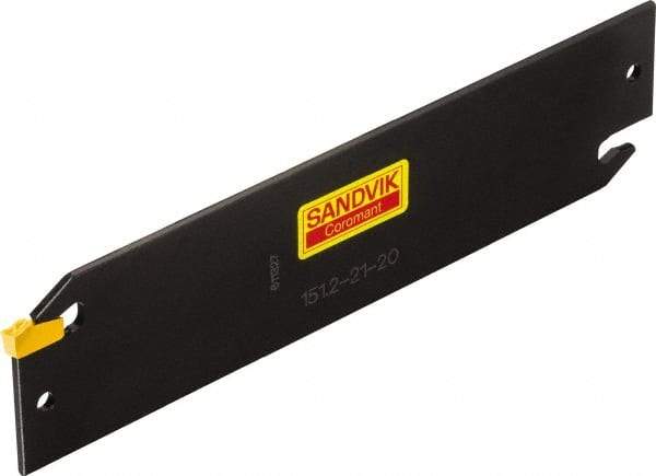 Sandvik Coromant - 1.02" Blade Height, 0.1447" Blade Width, 4.331" OAL, Neutral Cut, Double End Indexable Cut-Off Blade - 1.378" Max Depth of Cut, T-Max Q-Cut Series - Eagle Tool & Supply