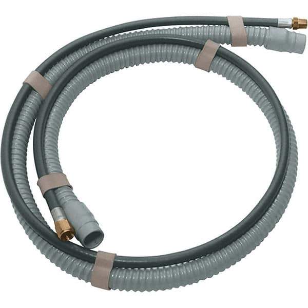 Dynabrade - 10' Long Power Sander Vacuum Hose & Air Line Assembly - 1" Diam, For Use with Random Orbital Sanders - Eagle Tool & Supply