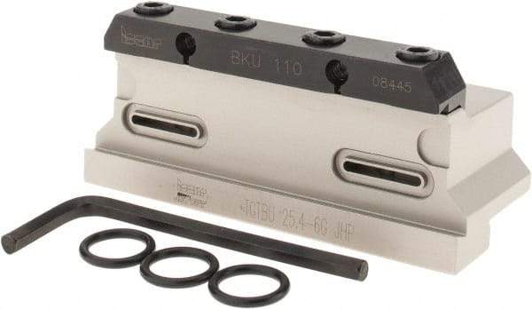 Iscar - Tool Block Style TGTBU, 1.26" Blade Height, 4.331" OAL, 1.65"& OAH, Indexable Cutoff Blade Tool Block - 1" Shank Height, 1.028" Shank Width, Through Coolant, Series Tang-GripIQ - Eagle Tool & Supply
