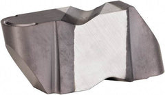 Kennametal - 4062NR K Grade KCU10, 3.18mm Cutting Width Carbide Grooving Insert - 3.81mm Max Depth of Cut, Left Hand, 1.59mm Corner Radius, AlTiN Finish - Eagle Tool & Supply