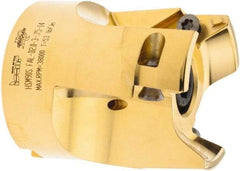 Iscar - 3 Inserts, 2" Cut Diam, 3/4" Arbor Diam, 0.4" Max Depth of Cut, Indexable Square-Shoulder Face Mill - 0/90° Lead Angle, 2.24" High, HSM90S APCR 1405 Insert Compatibility, Through Coolant, Series Helialu - Eagle Tool & Supply