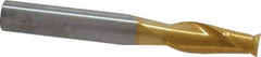 SGS - 5/16", 13/16" LOC, 5/16" Shank Diam, 2-1/2" OAL, 2 Flute, Solid Carbide Square End Mill - Single End, TiN Finish, Spiral Flute, 30° Helix, Centercutting, Right Hand Cut, Right Hand Flute, Series 3 - Eagle Tool & Supply