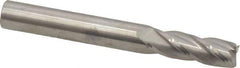 SGS - 19/64", 13/16" LOC, 5/16" Shank Diam, 2-1/2" OAL, 4 Flute, Solid Carbide Square End Mill - Single End, Uncoated, Spiral Flute, 30° Helix, Centercutting, Right Hand Cut, Right Hand Flute, Series 1 - Eagle Tool & Supply