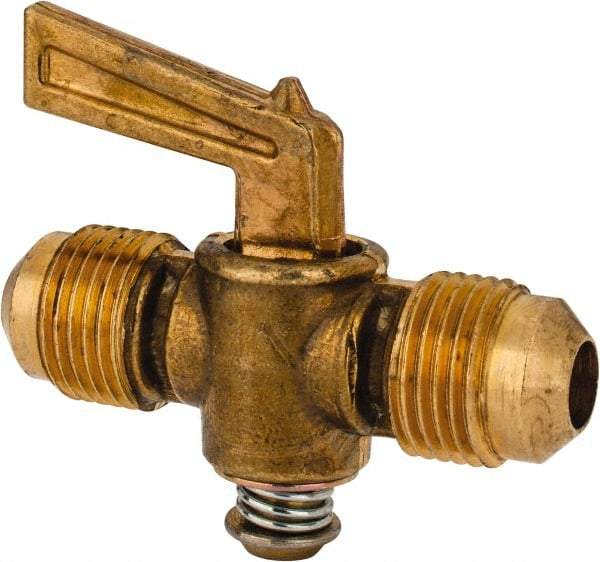Parker - 3/8" Tube, Flare to Flare Drain Cock & Shutoff Valve - 30 Max psi - Eagle Tool & Supply
