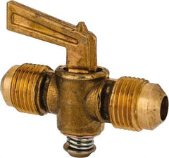 Parker - 3/8" Tube, Flare to Flare Drain Cock & Shutoff Valve - 30 Max psi - Eagle Tool & Supply