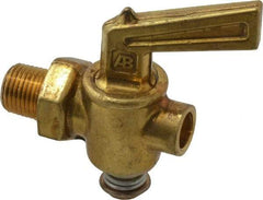 Parker - 1/8" Pipe, Male Pipe Drain Cock & Shutoff Valve - 1/8-27 Thread, 150 Max psi - Eagle Tool & Supply