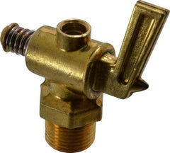 Parker - 3/8" Pipe, Male Pipe Drain Cock & Shutoff Valve - 3/8-18 Thread, 150 Max psi - Eagle Tool & Supply