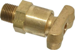 Parker - 1/8" Pipe, Male Pipe Drain Cock & Shutoff Valve - 1/8-27 Thread, 150 Max psi - Eagle Tool & Supply