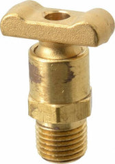 Parker - 1/4" Pipe, Male Pipe Drain Cock & Shutoff Valve - 1/4-18 Thread, 150 Max psi - Eagle Tool & Supply