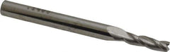 SGS - 9/64", 1/2" LOC, 3/16" Shank Diam, 2" OAL, 3 Flute, Solid Carbide Square End Mill - Single End, Uncoated, Spiral Flute, 30° Helix, Centercutting, Right Hand Cut, Right Hand Flute, Series 5 - Eagle Tool & Supply