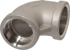 Merit Brass - 3/4" Grade 316 Stainless Steel Pipe 90° Elbow - Socket Weld x Socket Weld End Connections, 150 psi - Eagle Tool & Supply