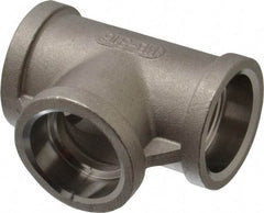 Merit Brass - 1" Grade 316 Stainless Steel Pipe Tee - Socket Weld x Socket Weld x Socket Weld End Connections, 150 psi - Eagle Tool & Supply