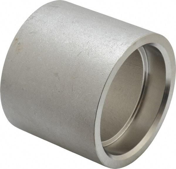 Merit Brass - 2" Grade 316 Stainless Steel Pipe Coupling - Socket Weld x Socket Weld End Connections, 150 psi - Eagle Tool & Supply