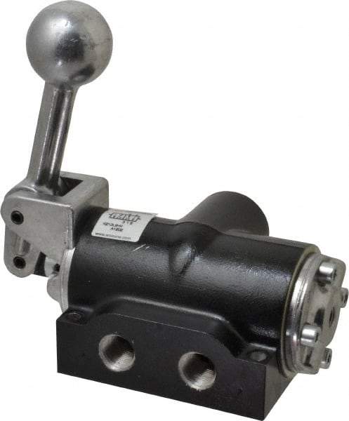 ARO/Ingersoll-Rand - 3/8" NPT Air Control Valve - 4-Way, 2 Position, Lever/Spring Actuated, Spring Return, 2.3 CV Rate & 150 Max psi - Eagle Tool & Supply