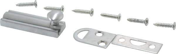 Don-Jo - 2" Long, 1/2" Wide Brass Slide Bolt - US26D Satin Chrome Plated - Eagle Tool & Supply
