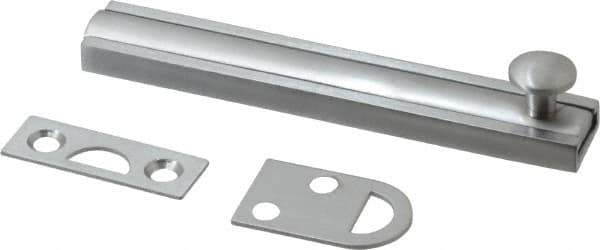 Don-Jo - 4" Long, 1/2" Wide Brass Slide Bolt - US26D Satin Chrome Plated - Eagle Tool & Supply