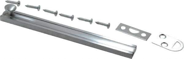 Don-Jo - 6" Long, 1/2" Wide Brass Slide Bolt - US26D Satin Chrome Plated - Eagle Tool & Supply