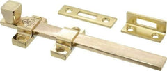 Don-Jo - 8" Long, 1" Wide Brass Surface Bolt - Polished Brass - Eagle Tool & Supply