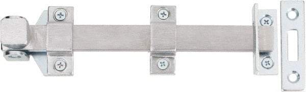 Don-Jo - 8" Long, 1" Wide Stainless Steel Surface Bolt - US26D Satin Chrome Plated - Eagle Tool & Supply