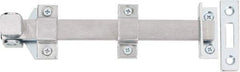 Don-Jo - 8" Long, 1" Wide Stainless Steel Surface Bolt - US26D Satin Chrome Plated - Eagle Tool & Supply