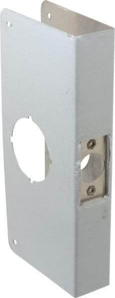 Don-Jo - 4" Wide x 9" High, Stainless Steel, Door Reinforcer - 1-3/8" Thick Door, 2-3/8" Backset - Eagle Tool & Supply