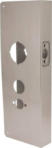 Don-Jo - 5" Wide x 15" High, Stainless Steel, Door Reinforcer - 1-3/4" Thick Door, 2-3/4" Backset - Eagle Tool & Supply
