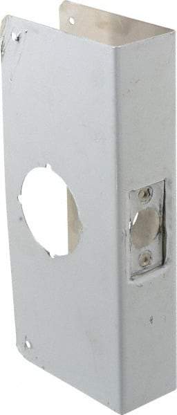 Don-Jo - 4" Wide x 9" High, Stainless Steel, Door Reinforcer - 1-3/4" Thick Door, 2-3/8" Backset - Eagle Tool & Supply