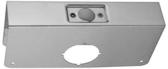 Don-Jo - 4" Wide x 9" High, Polished Brass Finish, Door Reinforcer - 1-3/8" Thick Door, 2-3/8" Backset - Eagle Tool & Supply