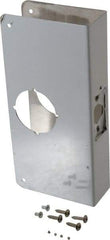Don-Jo - 4-1/4" Wide x 9" High, Stainless Steel, Door Reinforcer - 1-3/4" Thick Door, 2-3/4" Backset - Eagle Tool & Supply