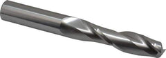 SGS - 3/4", 3" LOC, 3/4" Shank Diam, 6" OAL, 2 Flute, Solid Carbide Square End Mill - Single End, Uncoated, Spiral Flute, 30° Helix, Centercutting, Right Hand Cut, Right Hand Flute, Series 3EL - Eagle Tool & Supply