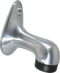 Don-Jo - 2-3/4" Projection Large Gooseneck Door Stop - Floor Mount, Satin Chrome Finish - Eagle Tool & Supply