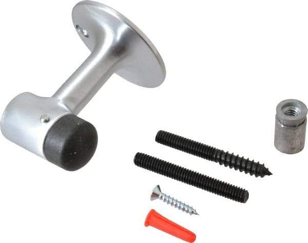Don-Jo - 3" Projection Pedestal Door Stop - Floor Mount, Satin Chrome Finish - Eagle Tool & Supply