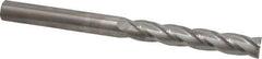 SGS - 1/2", 3" LOC, 1/2" Shank Diam, 6" OAL, 4 Flute, Solid Carbide Square End Mill - Single End, Uncoated, Spiral Flute, 30° Helix, Centercutting, Right Hand Cut, Right Hand Flute, Series 1EL - Eagle Tool & Supply