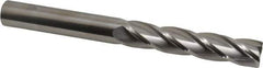 SGS - 5/8", 3" LOC, 5/8" Shank Diam, 6" OAL, 4 Flute, Solid Carbide Square End Mill - Single End, Uncoated, Spiral Flute, 30° Helix, Centercutting, Right Hand Cut, Right Hand Flute, Series 1EL - Eagle Tool & Supply